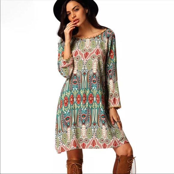 🎉HP 🆕 Boho Midi Dress - Picture 2 of 5